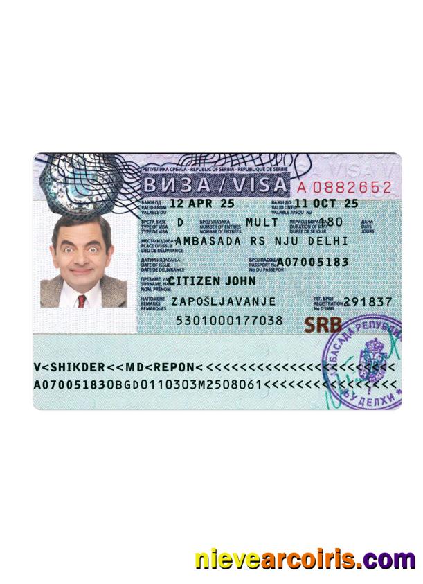 Serbia visa 2025-present